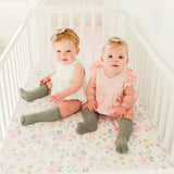 Floral & Pink Fitted Crib Sheets