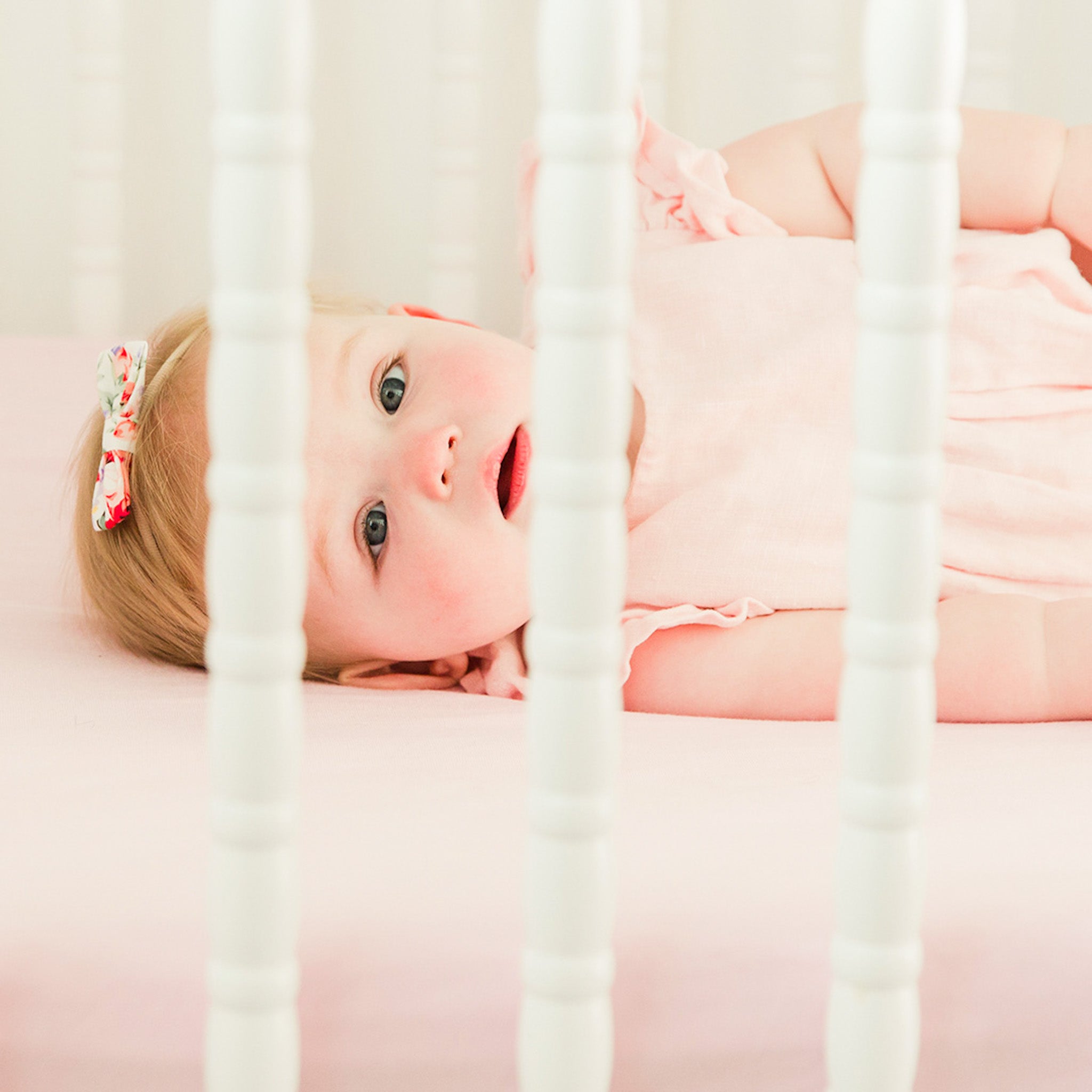 Floral & Pink Fitted Crib Sheets