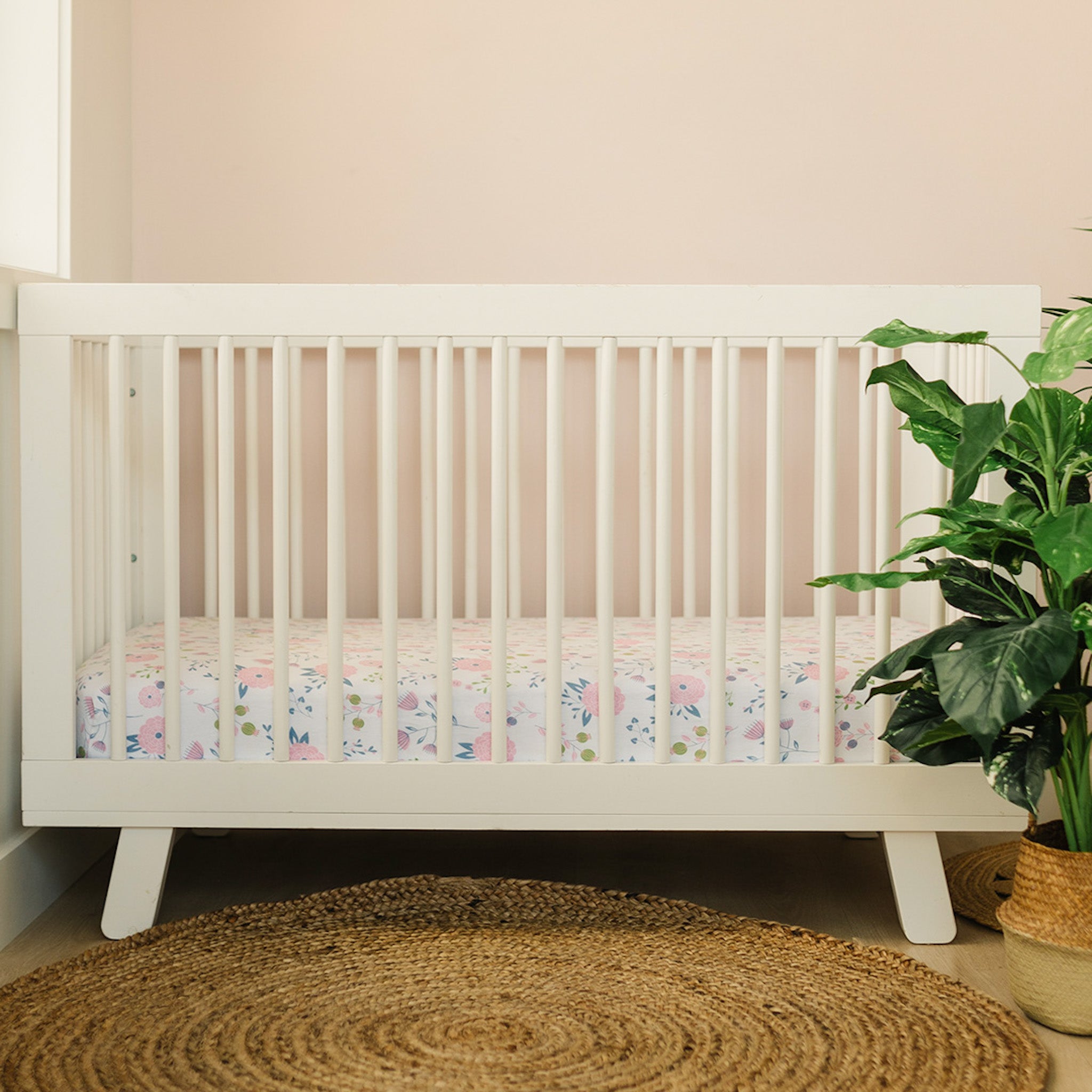 Floral & Pink Fitted Crib Sheets