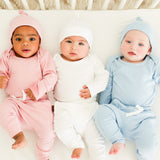 Solid Blue Long Sleeve BodySuit with Mittens