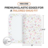 Floral & Pink Fitted Crib Sheets