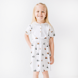 Kid in Truck print Pocket Dress