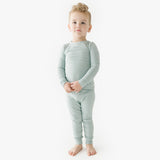 Kid in Solid Blue Haze Two Piece Pajama Set