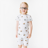 Kid in Truck print Shorts two piece set