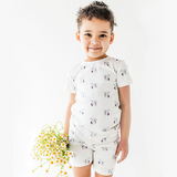 Girl in Cottontail or Bunny print Shorts Two-piece Set