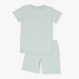 Solid Blue Haze Shorts Two Piece Set