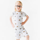 Kid in Truck print Shorts two piece set