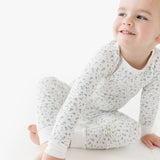 Kid in Peony Print Two Piece Pajama Set