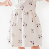 Kid in Bunny print dress