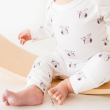 Kid in Cottontail or Bunny print Legging and bodysuit