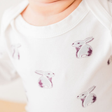 Kid in Cottontail or Bunny print Long sleeve bodysuit