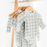 Grey Plaid print clothing collection