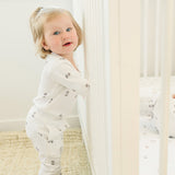 Geometric Long Sleeve BodySuit with Mittens