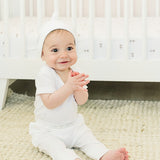 Solid White Knotted Hats