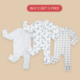 Buy 2 Zip Rompers. Get 1 Zip Romper FREE