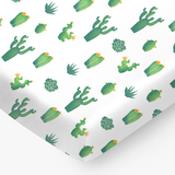 Pickle and Pumpkin Crib Sheets and Pack n Play Sheets in Cactus print