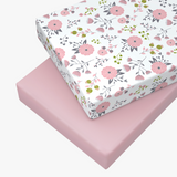 Pickle and Pumpkin Crib Sheets and Pack n Play sheets in Floral print