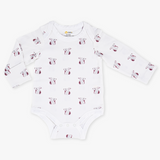 Cottontail or Bunny print long sleeve bodysuit