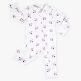 Cottontail or Bunny print zip romper